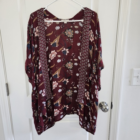 Loft outlet flowy kimono boho top women's OS - Picture 1 of 9